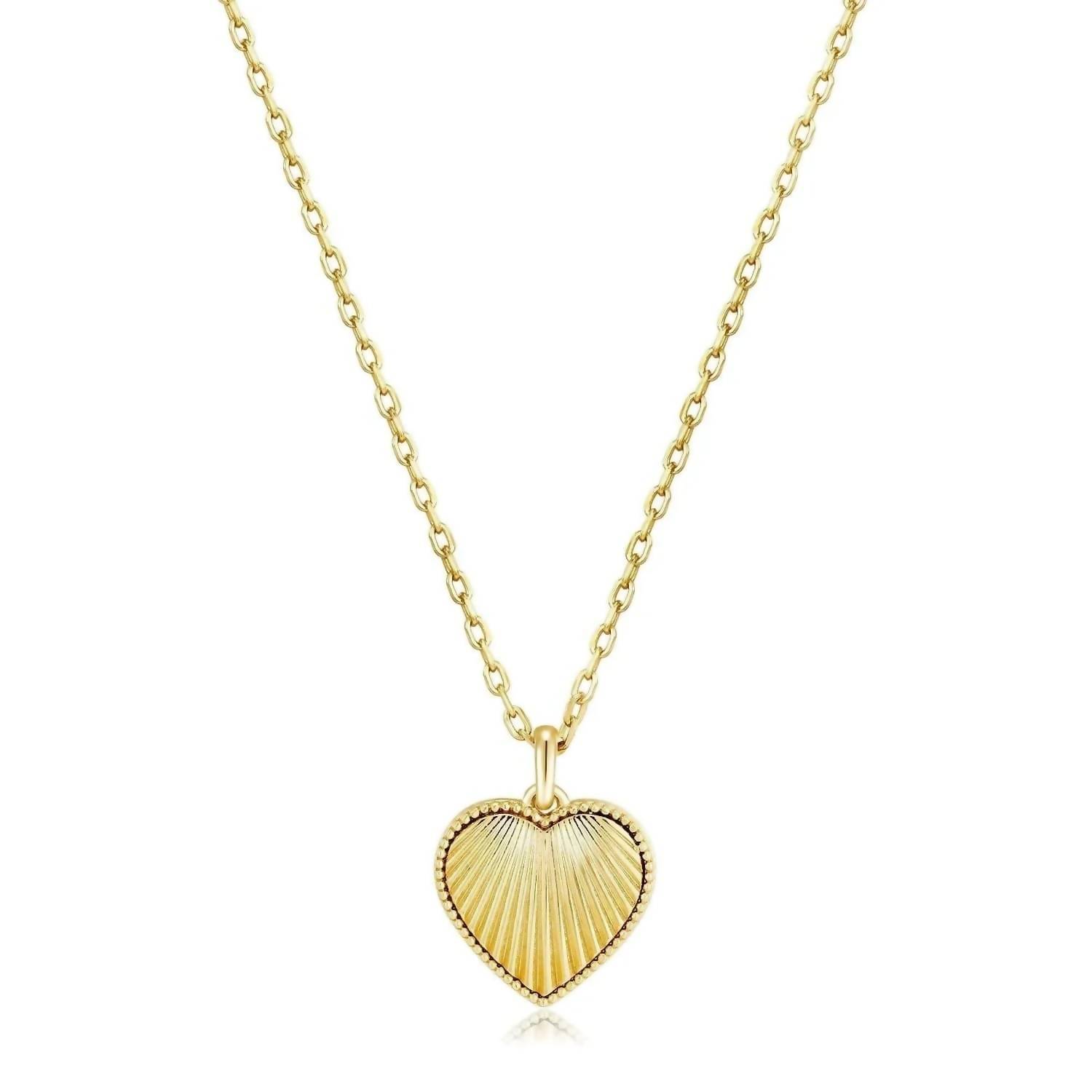New Eklexic Womens Baby Scalloped Heart Pendant Necklace In 14k Gold Vermeil 74$